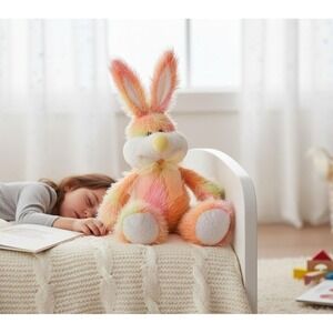 Carlton Cards Poseable Bunny Rabbit 18" Plush Stuffed Animal Colorful Vintage